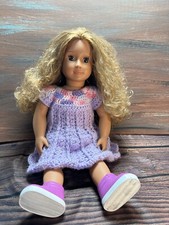 BATTAT 18" OUR GENERATION DOLL WITH Light Brown Curly HAIR Brown Eyes NICE