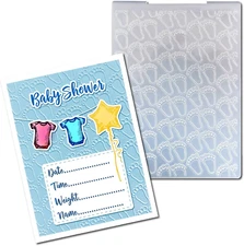 Baby Footprints Embossing Folders for Card Making New Born Baby Footprint Backgr