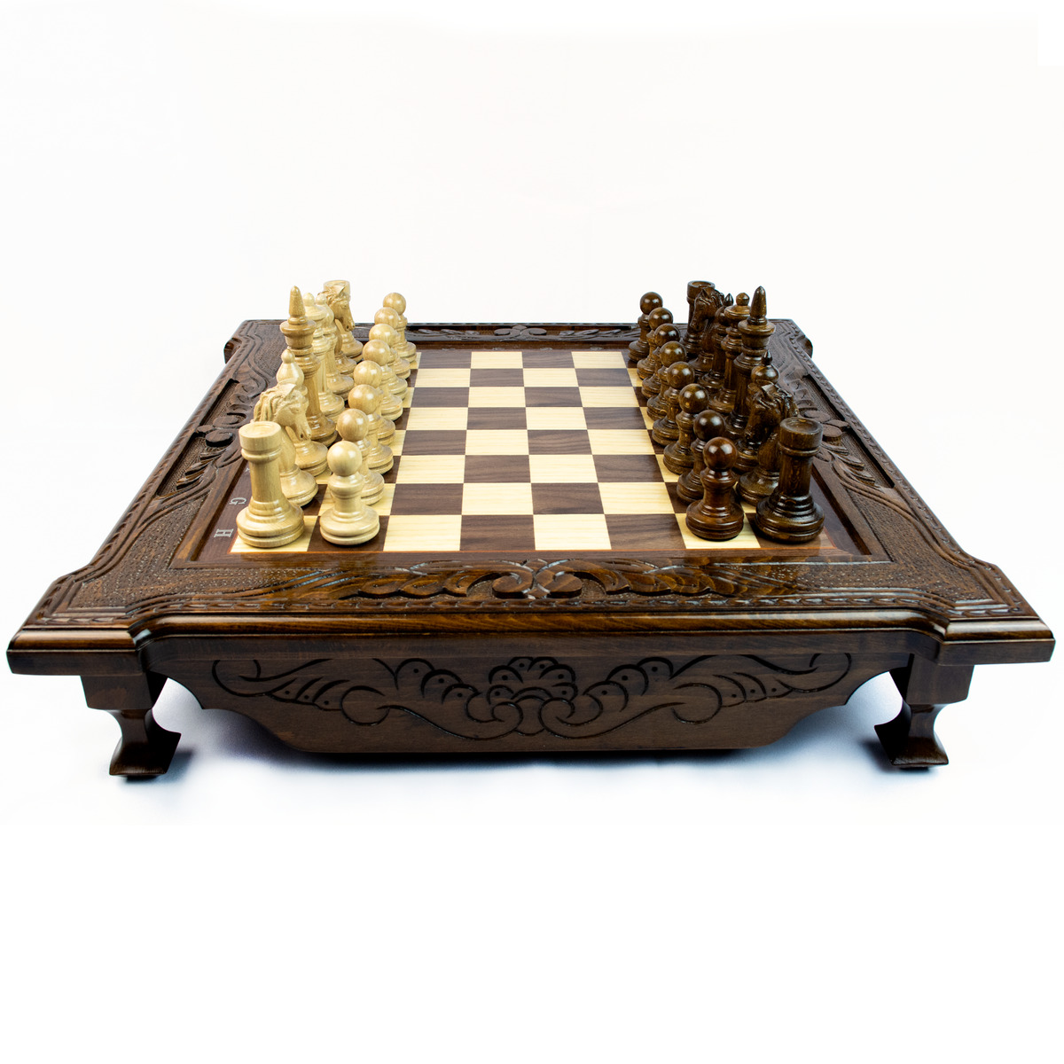 DEAL ITEM: 19 Wooden Chess Board with coordinates - Walnut – Chess House