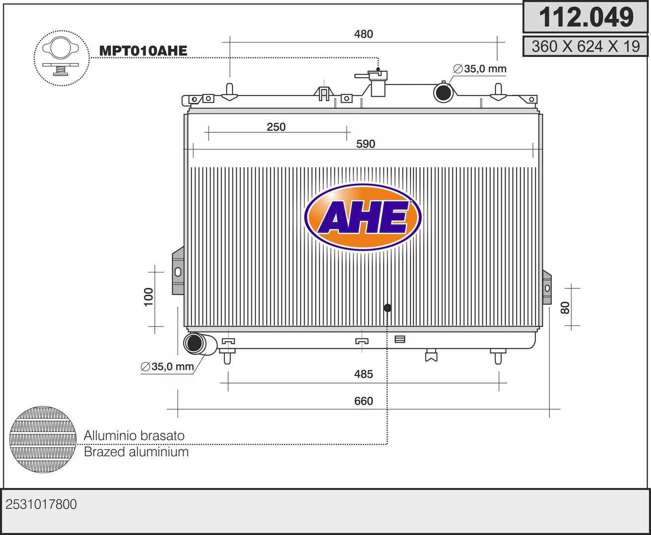 Radiateur Hyundai Matrix 1.5 CRDi pièce de refroidissement moteur diesel