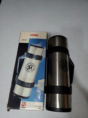 Marlboro Country Store Hot & Cold THERMOS 1.1 Qt Stainless-Steel Vacuum Bottle