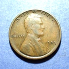 1909-VDB Lincoln cent  VF