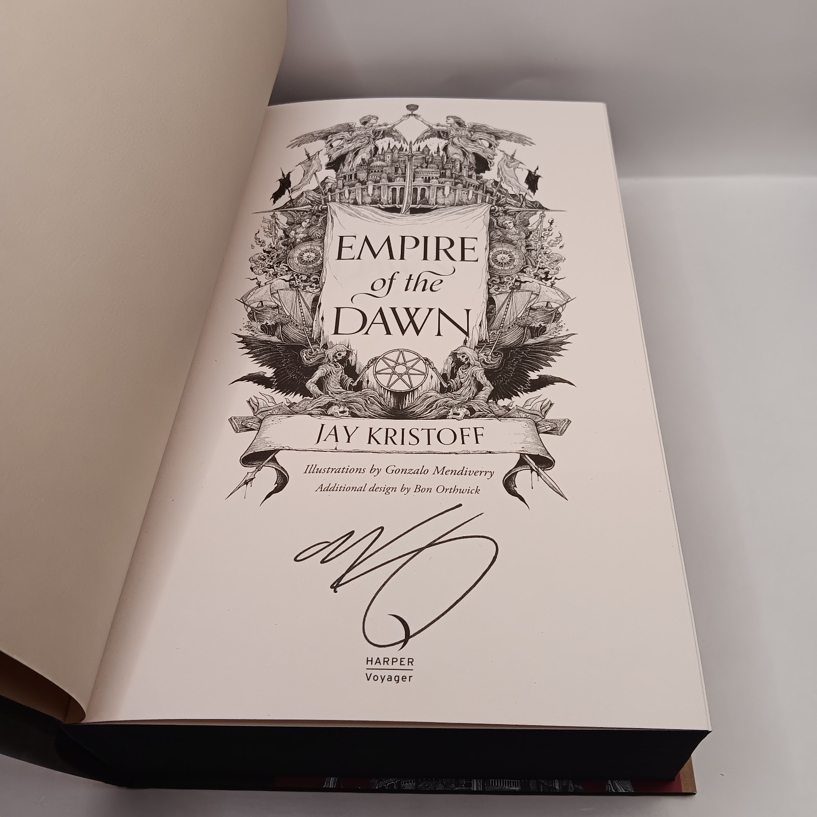 Jay Kristoff Signed Book Empire of the Dawn 1st Edition Sprayed Edges Hardback