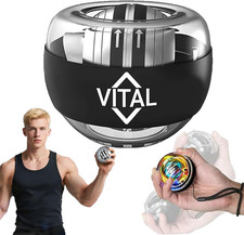 Wrist Ball Exerciser, w/ LED Lights, Auto-Start, Gyroscopic Forearm Exerciser