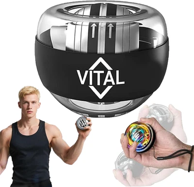 EZGHAR Wrist Ball Exerciser, w/ LED Lights, Auto-Start, Gyroscopic Forearm Exerciser