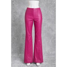 VERSUS Gianni Versace Women Pink Leather Pants Size 28