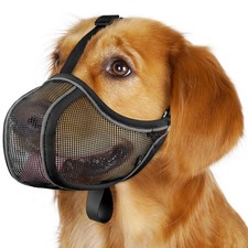 Mayerzon Dog Muzzle to Prevent Biting M- Snout Cir 9.75"-10.75" , Black