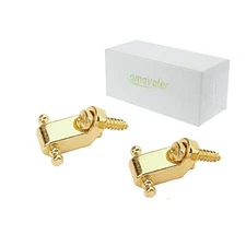 Electric Guitar String Retainers Tree Standard Roller String Guides 2pcs, gold
