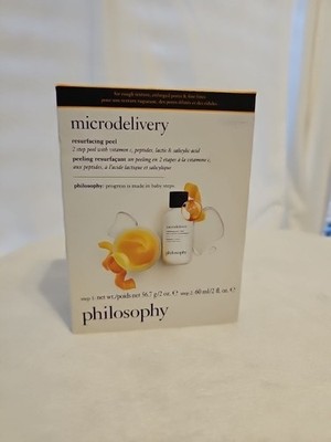 Philosophy Microdelivery Vitamin C Resurfacing Peel Kit Open Box Sealed Bottle