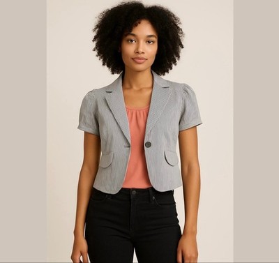 GRACE ELEMENTS Short Sleeves Blazer Size 6P - Academia, Preppy, Corpcore, Office