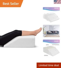 Ergonomic Leg Support Wedge Pillow - Ideal for Circulation and Swelling Relief