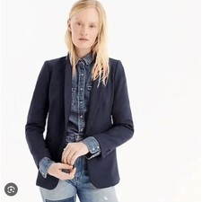 J. Crew Black Parke One Button Blazer Jacket Women's Size 0 Style G7726