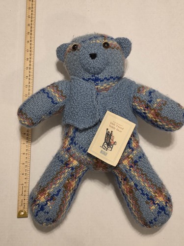 Handmade Irish Tweed Teddy Bear Made In Ireland 100% Wool with Tag - Bild 3 von 10