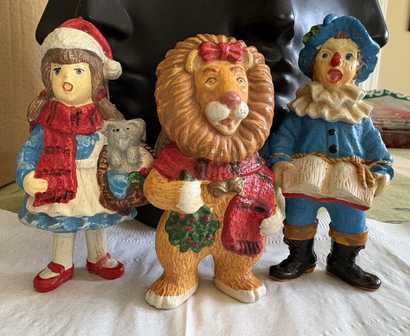 Set/3 Santa’s World Kurt Adler Wizard of Oz Ornaments~Dorothy, Lion, Scarecrow