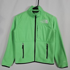 The North Face Denali Fleece Jacket Green Boys Size M Full Zip Polartec Coat