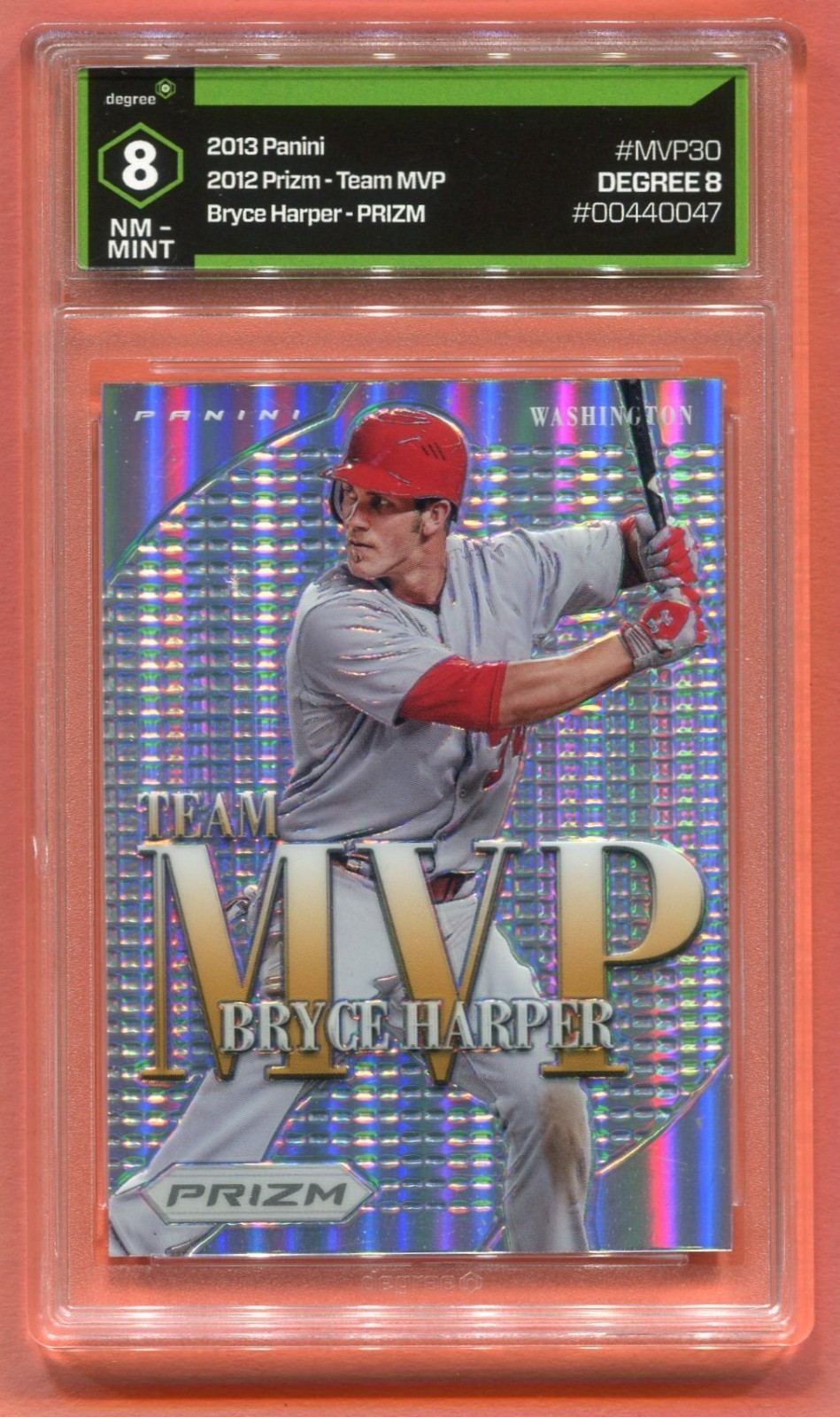 2012 Prizm Bryce Harper ROOKIE RC Prizms Silver REFRACTOR  #MVP30 DEGREE 8 NM-MT