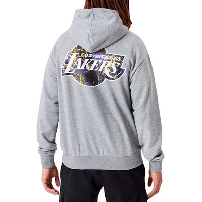 New Era Herren Los Angeles Lakers Infill Team Logo Oversized Hoodie - Schwarz