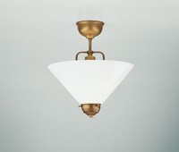 Deckenleuchte Schlafzimmer Glas Berliner Messing E27 Ø30 Cm Deckenlampe Rustikal