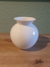 AK Kaiser Porzellan Vase Blumenvase Tischvase, Weiß, Höhe 17 cm