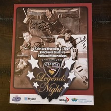 Montreal Canadiens Promo Photo Signed Henri Richard Charlie Hodge Yvon Lambert !