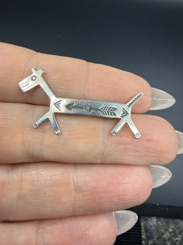 Vintage Fred Harvey Era Sterling Pony Dog Brooch