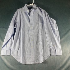 Polo Ralph Lauren Men's Dress Shirt Size 16-33 Blue White Windowpane CheckCotton