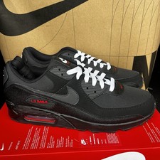 NEW Nike Air Max 90 Bred Black Sport Red NBY DC9388-002 Men's Size 10