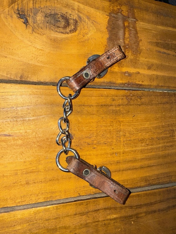 Leather Western Curb Chain Single Chain Western Tack Used Horse Tack GUC