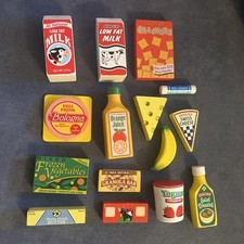 Melissa  Doug Fridge Freezer Produce Food Wooden Play Food Set