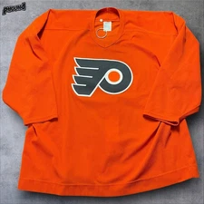 Vtg Philadelphia Flyers Jersey Mens 54 Hockey Autograph CCM 80s Dave Schultz