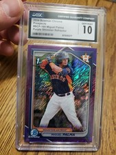 2024 Bowman Chrome Prospects Miguel Palma Purple Shimmer Refr. /250 CGC 10 Pop 1