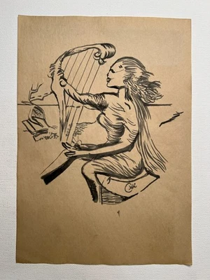 Salvador Dali Zeichnung auf Papier (Handmade) signiert und gestempelt Mischte... - Bild 1 von 4