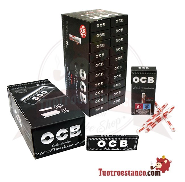 2500 Cartine OCB Premium Singole Corte + 2400 Filtri OCB preta.Ultra Slim 5.7mm