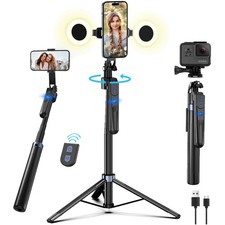 70" Extendable Auto Tracking Tripod with Bluetooth Remote for Captivating Videos