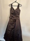 Watters & Watters Women's Brown Formal Spaghetti Strap Dress  Size 6 - 2 peice — photo 3