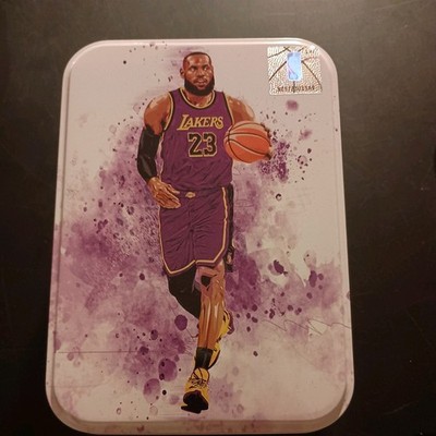 LeBron James L.A. Lakers Empty Metal Trading Card Collectible NBA Tin No Dents 