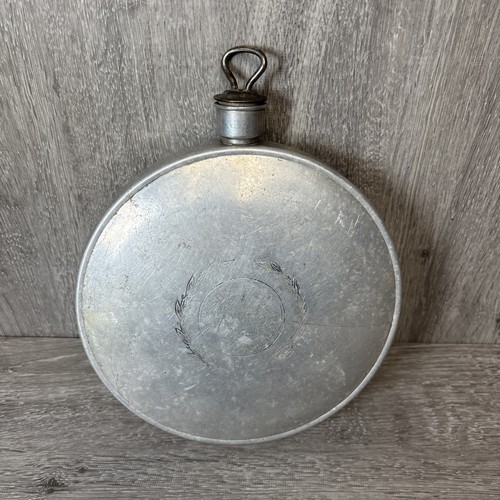VTG 1915 PALCO Pressed Aluminum Canteen USA Military Camping Cabin Decor Costume