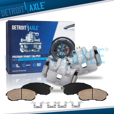 4pc Front Disc Brake Caliper + Ceramic Pad for Nissan Maxima Altima Infiniti I35