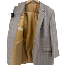 Burberry London Kensington Wool Silk Houndstooth Sport Coat Blazer 48 Reg USA