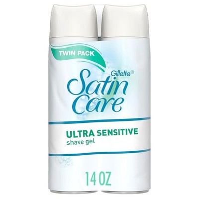 Gillette Satin Care Ultra Sensitive Shave Gel 2 Pack 7oz