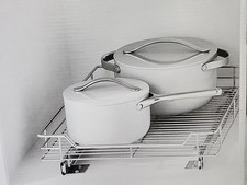 NEW The Container Store Chrome Roll-Out Cabinet Drawer 21" x 17" x 4"