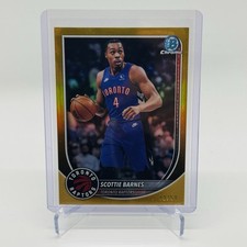2025 Bowman Chrome Scottie Barnes Gold Refractor 32/50 Raptors SSP With Gold Mag