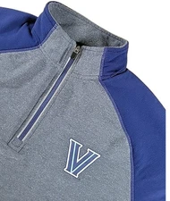 Villanova Wildcats Pullover Adult X-Large Grey 1/4 Zip Mens NCAA J-AMERICA