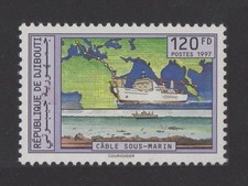 DJIBOUTI 1997, Submarine Cable Ship, MNH, Sc 773, Mi 642, Yvert 719W, SG 1156