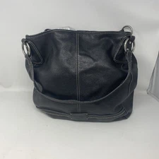The Sak Sequoia Hobo HandBag Black Pebbled Leather Single Shoulder Strap