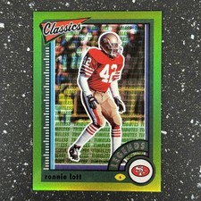 RARE Ronnie Lott Timeless Tributes GREEN #/20 Parallel 2022 Panini Classics #133