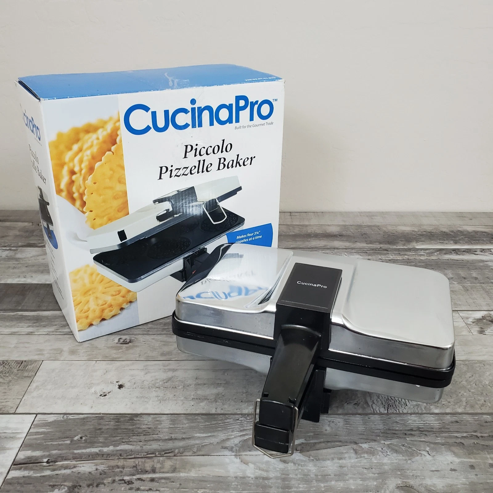 Cucina Pro Piccolo Pizzelle Baker Waffle Cookie Maker In Box Tested Working