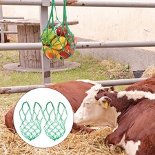 2 Pcs Livestock Mesh Feeder Slow Hay Bag Hanging Goat and
