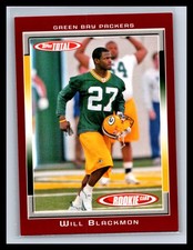 2006 Topps Total #508 Will Blackmon Red Rookie Card RC Green Bay Packers. rookie card picture