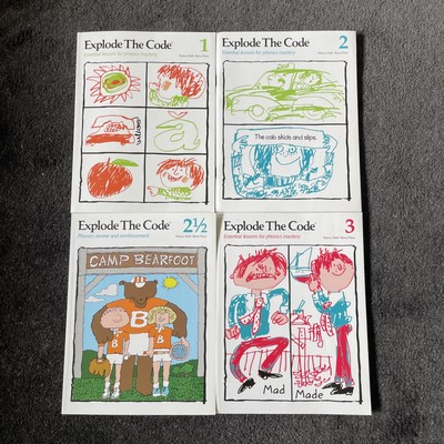 Explode The Code Books 1,2, 2 1/2 and 3- Essential Lessons For Phonics Mastery